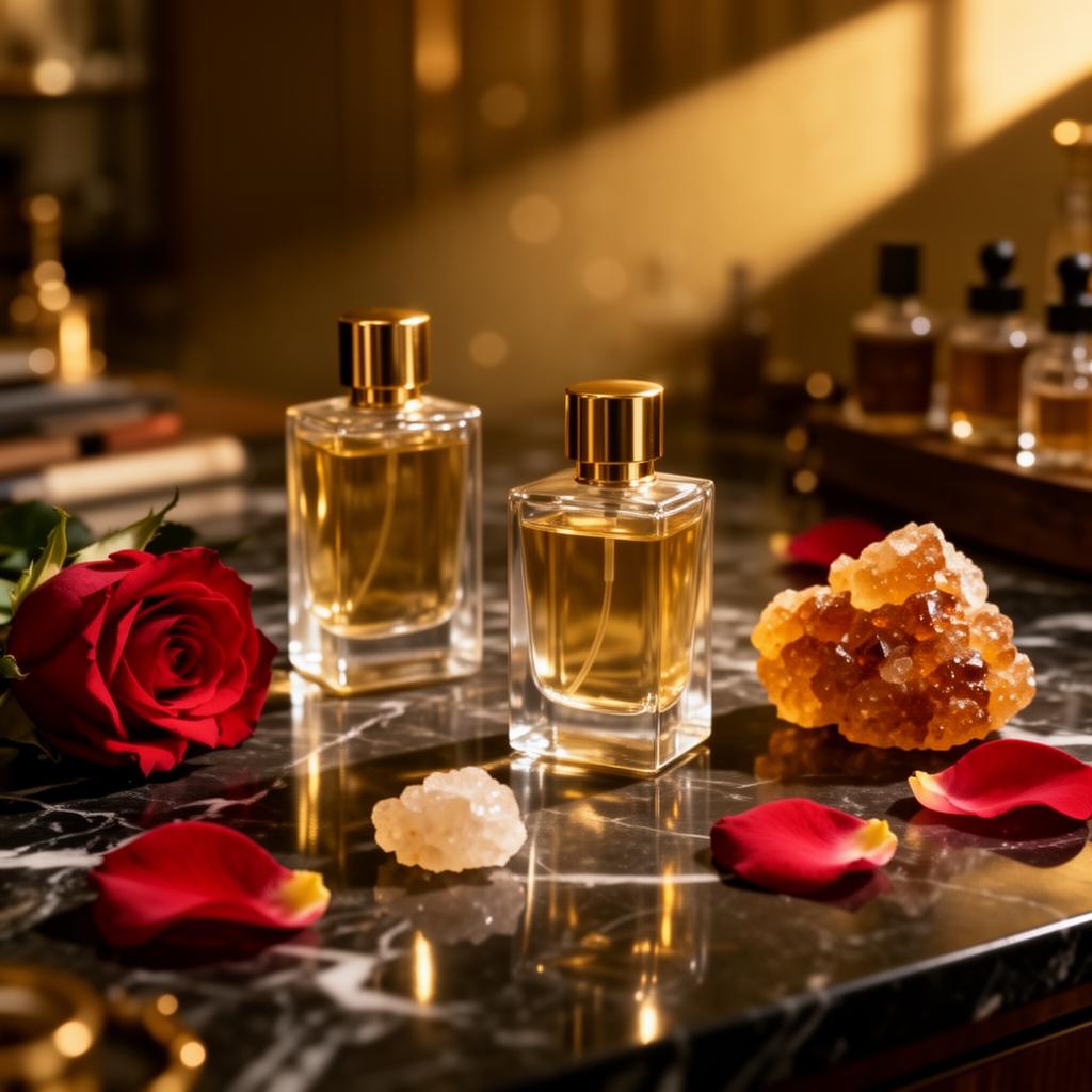 L'art de la parfumerie – flacons et ingrédients